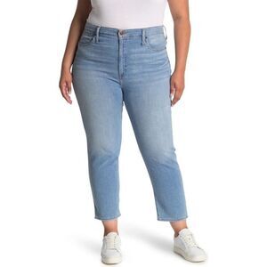 Madewell Classic Straight Jeans High Waist In Cushing Wash Size 37/24